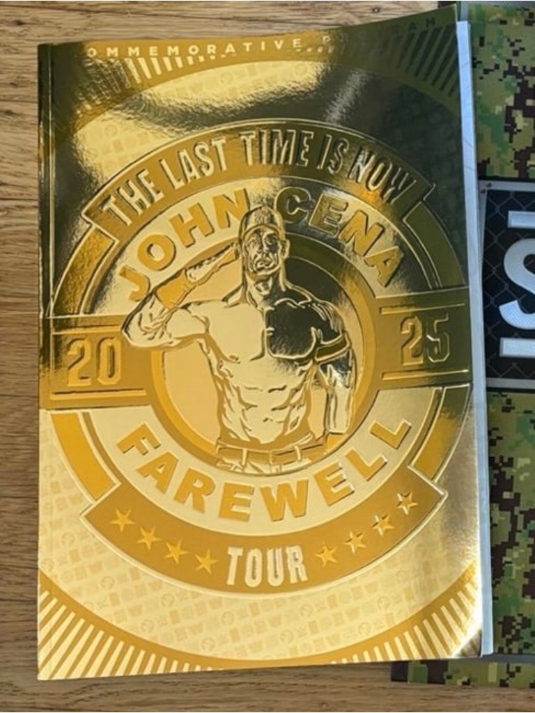 Wwe John Cena Farewell Tour 2025 Gold Program Booklet